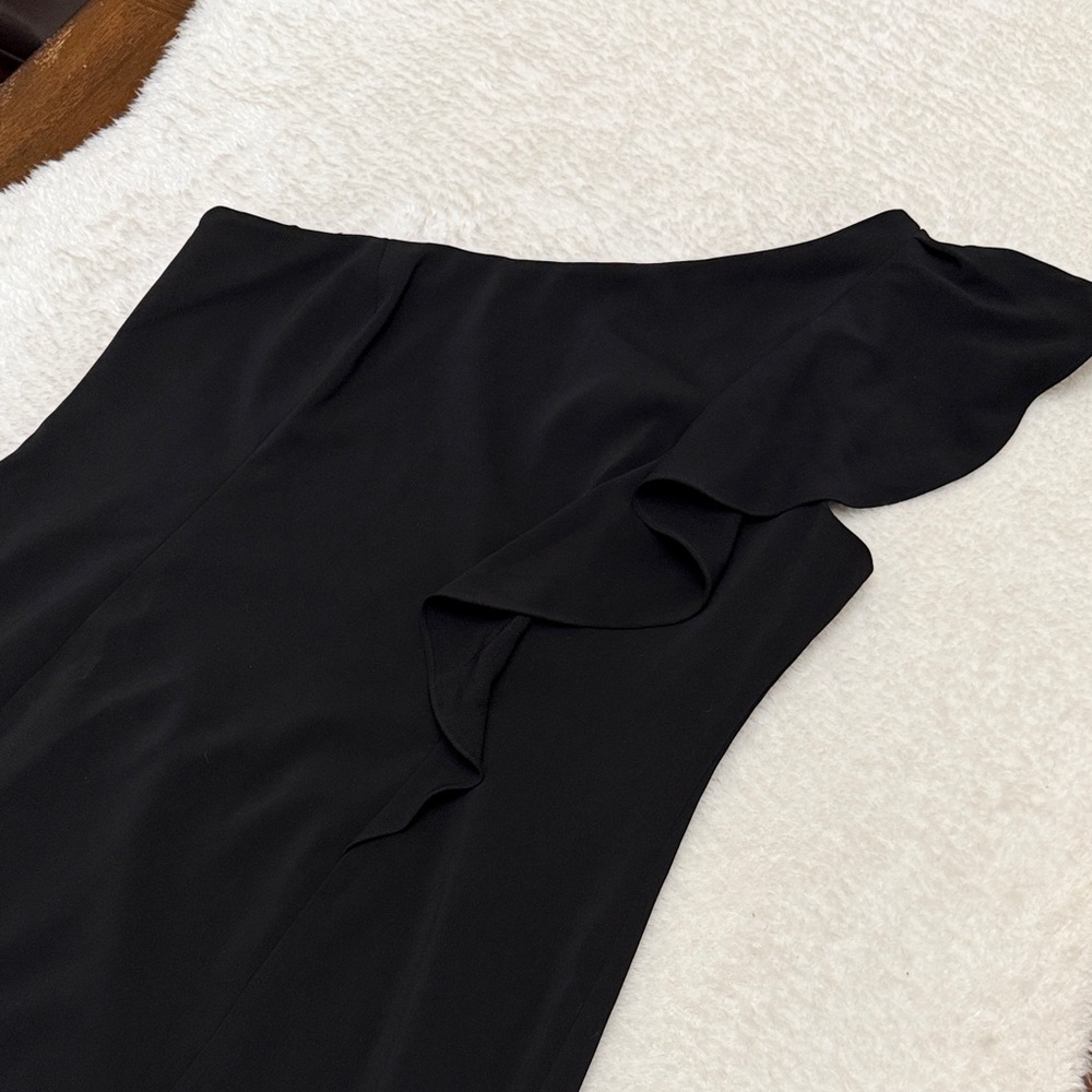 WHBM One-Shoulder Ruffle Sheath Dress - Picture 3 of 7